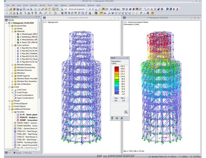 Analysis Model in RSTAB (© Klimpel)