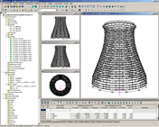 Structural Model of Cooling Tower in RSTAB (© KramerAlbrecht)
