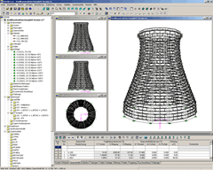 Structural Model of Cooling Tower in RSTAB (© KramerAlbrecht)