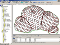 Model of Biome Structure with Cladding Panels in RSTAB (© MERO)