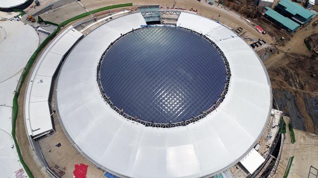 Completed ETFE Cushion of Oxigeno in San José, Costa Rica (© 3dtex)