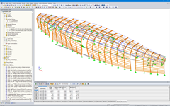 RSTAB Model of TD Place Stadium Timber Cladding Located in Ottawa, Canada (© Moses Structural Engineers Inc.)