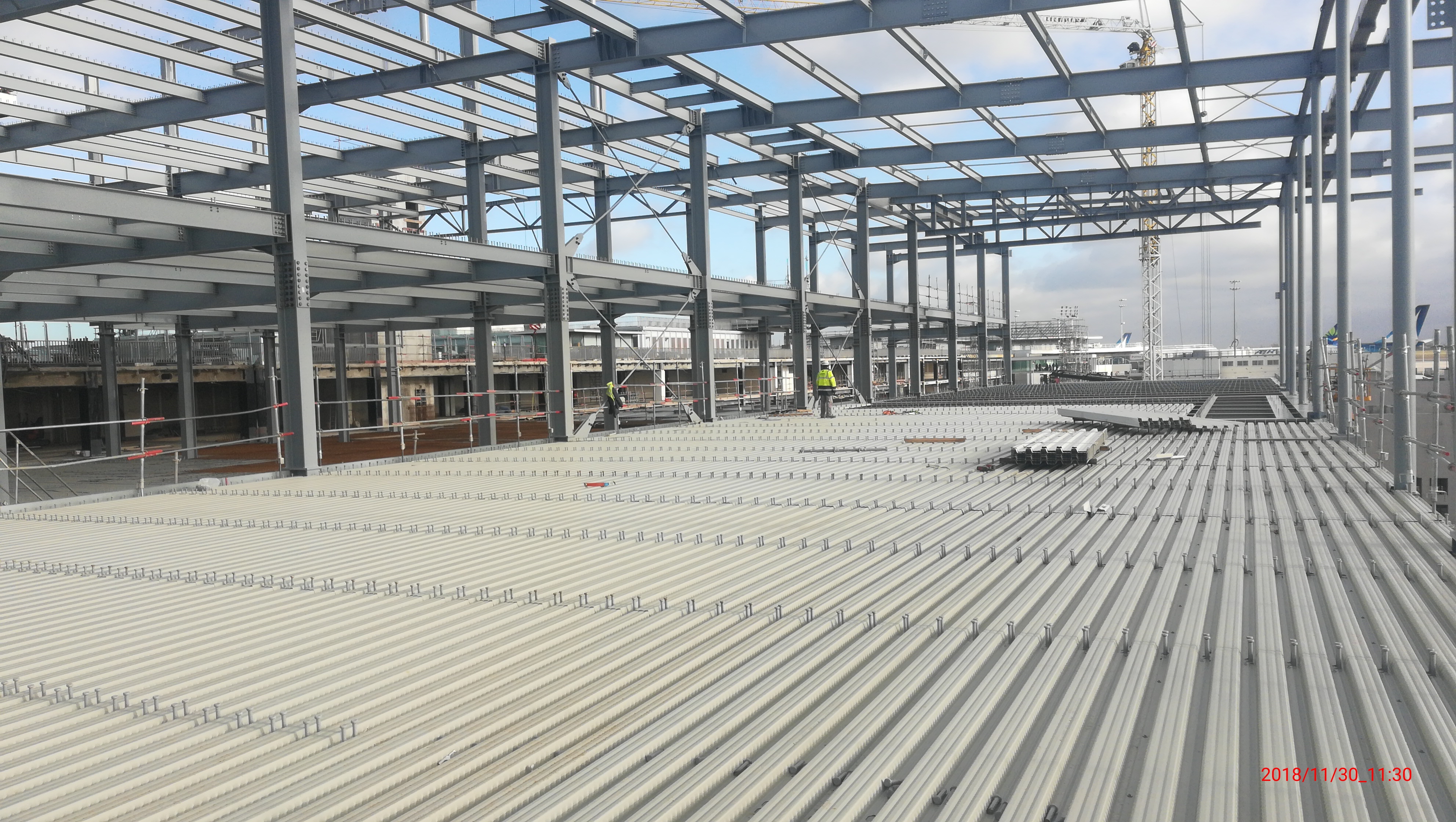 Steel Structure of Orly Sud Airport Expansion, France (© Roux Ingénierie)