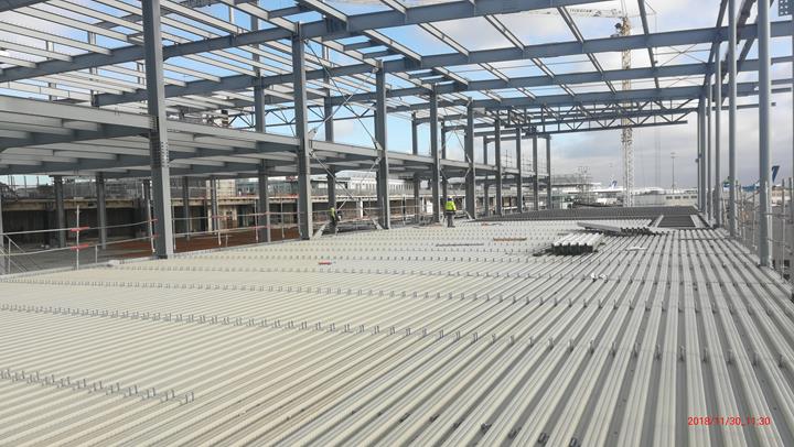 Steel Structure of Orly Sud Airport Expansion, France (© Roux Ingénierie)