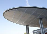 Steel Substructure Visible Due to Translucent Membrane (© Guido Kranz)