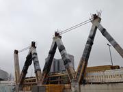 V-Shaped Columns During Construction (© FCP - Fritsch, Chiari & Partner ZT GmbH)