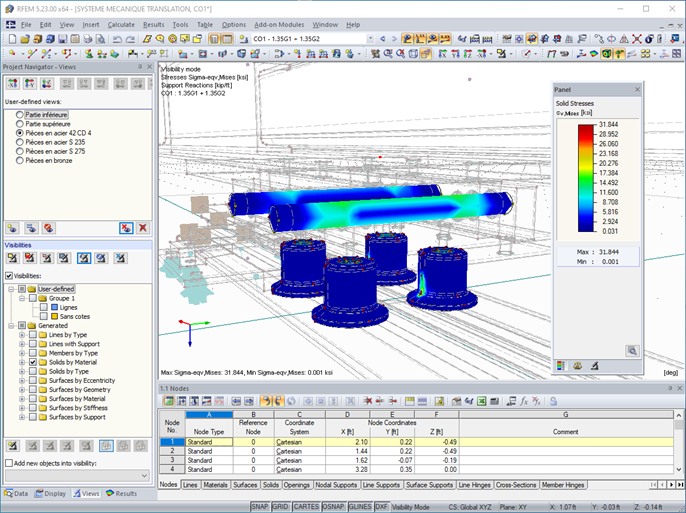 Bracket Connection and Roller Von Mises Stresses (© AGICEA)