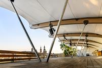 V-Shaped Steel Tube Columns Supporting Roof Curved Glulam Beams (© 3dtex GmbH)