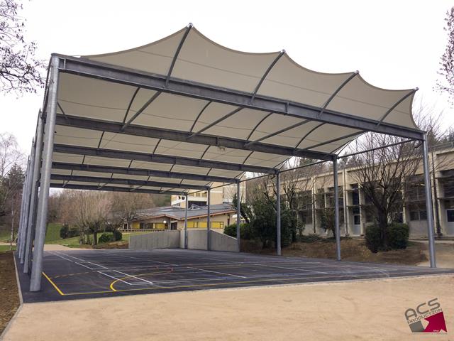 Recreational Area Tension Membrane Structure in Châteauneuf-de-Galaure (© ACS Production)