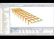 Timber Frame Model of School Entrance in RFEM (© BET Moselle Bois)