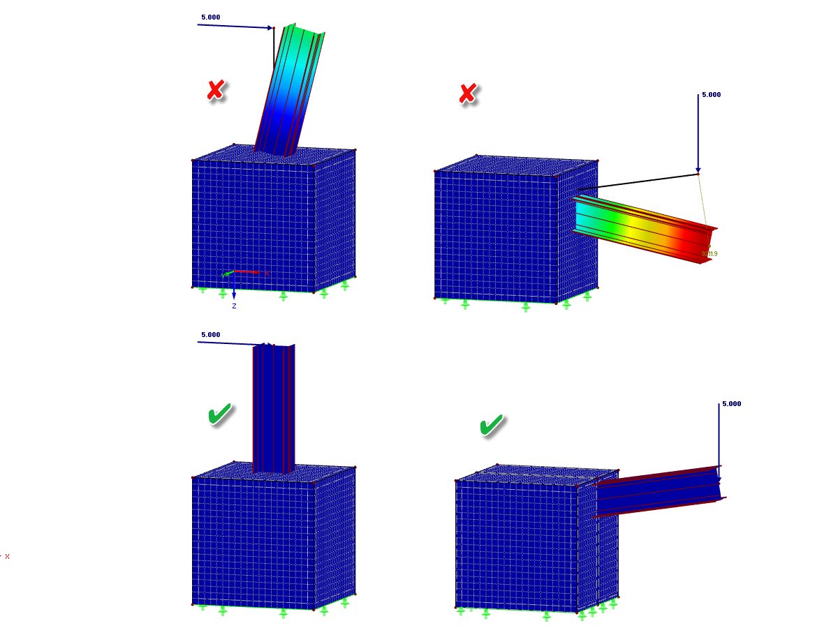 Graphic Connection of Member to Solid