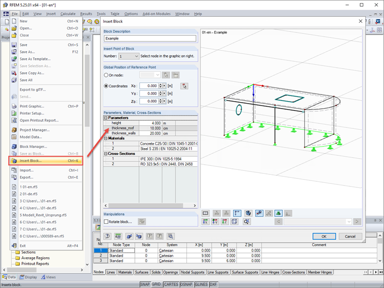 Inserting Saved Block with Parameters