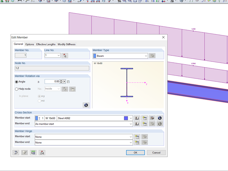 Example Beam for Multiple LTB Methods