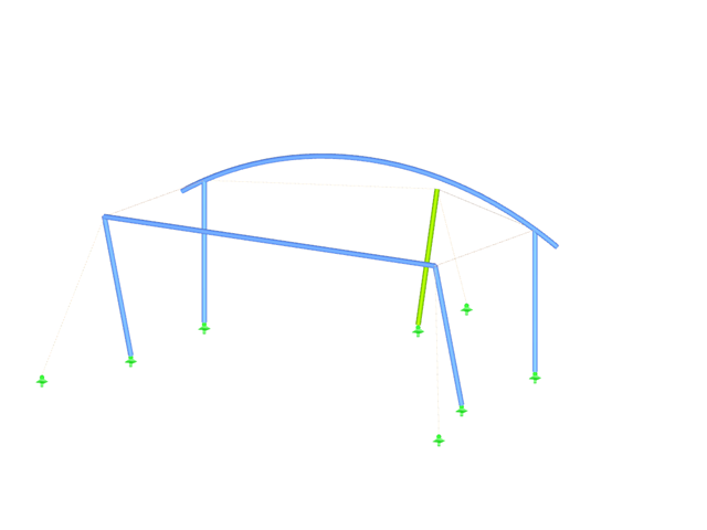 Steel Beam Tied with Cable