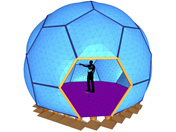 Soccer Ball-Shaped Enclosure