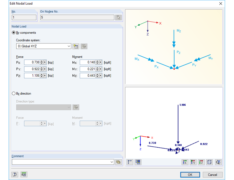 Dialog Box "Edit Nodal Load"