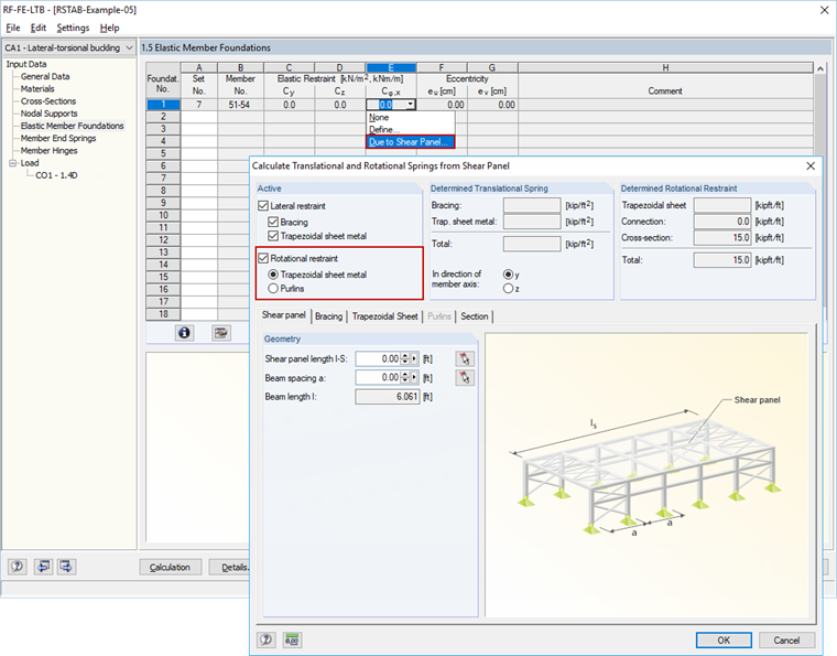Entering Data in RF-/FE-LTB