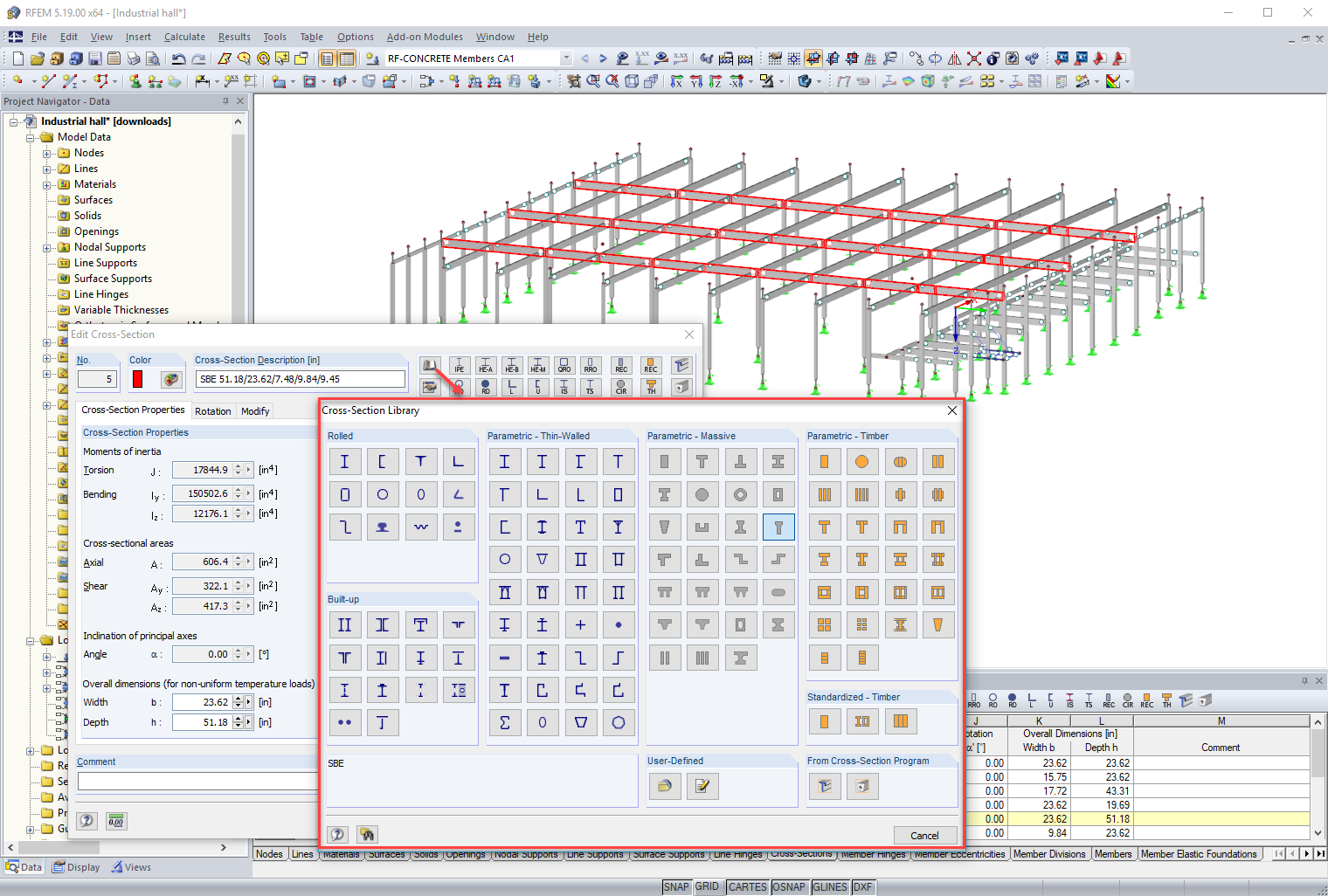 Software Output Cross Section View Cross-Section Library: Filter, Extend & RSECTION Import
