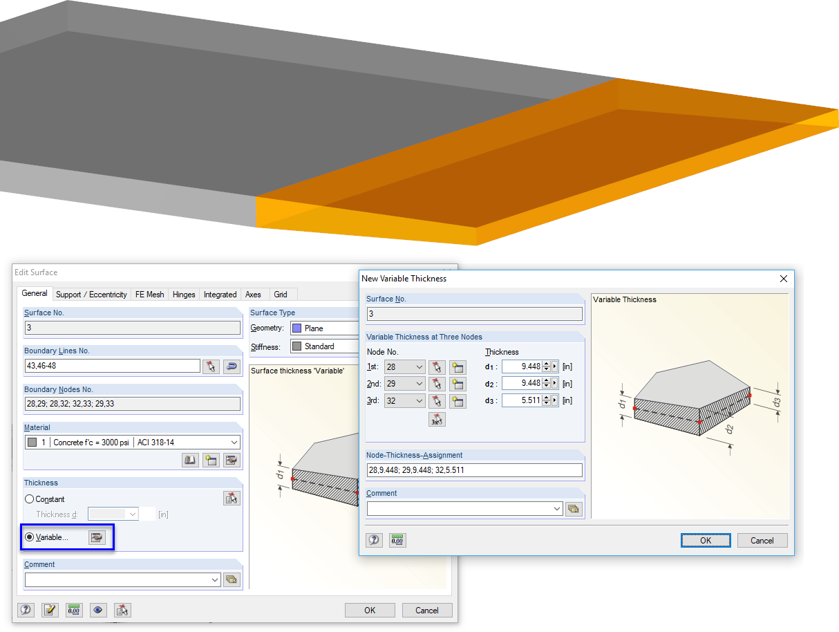 Cantilever Slab with Linearly Variable Thickness