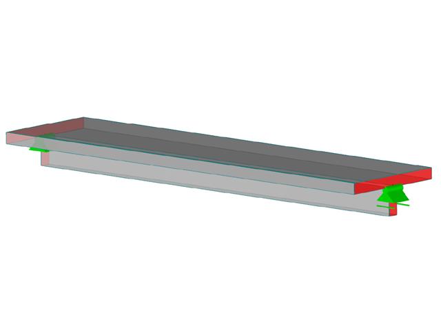 Model of T-Beam with Effective Plate Width