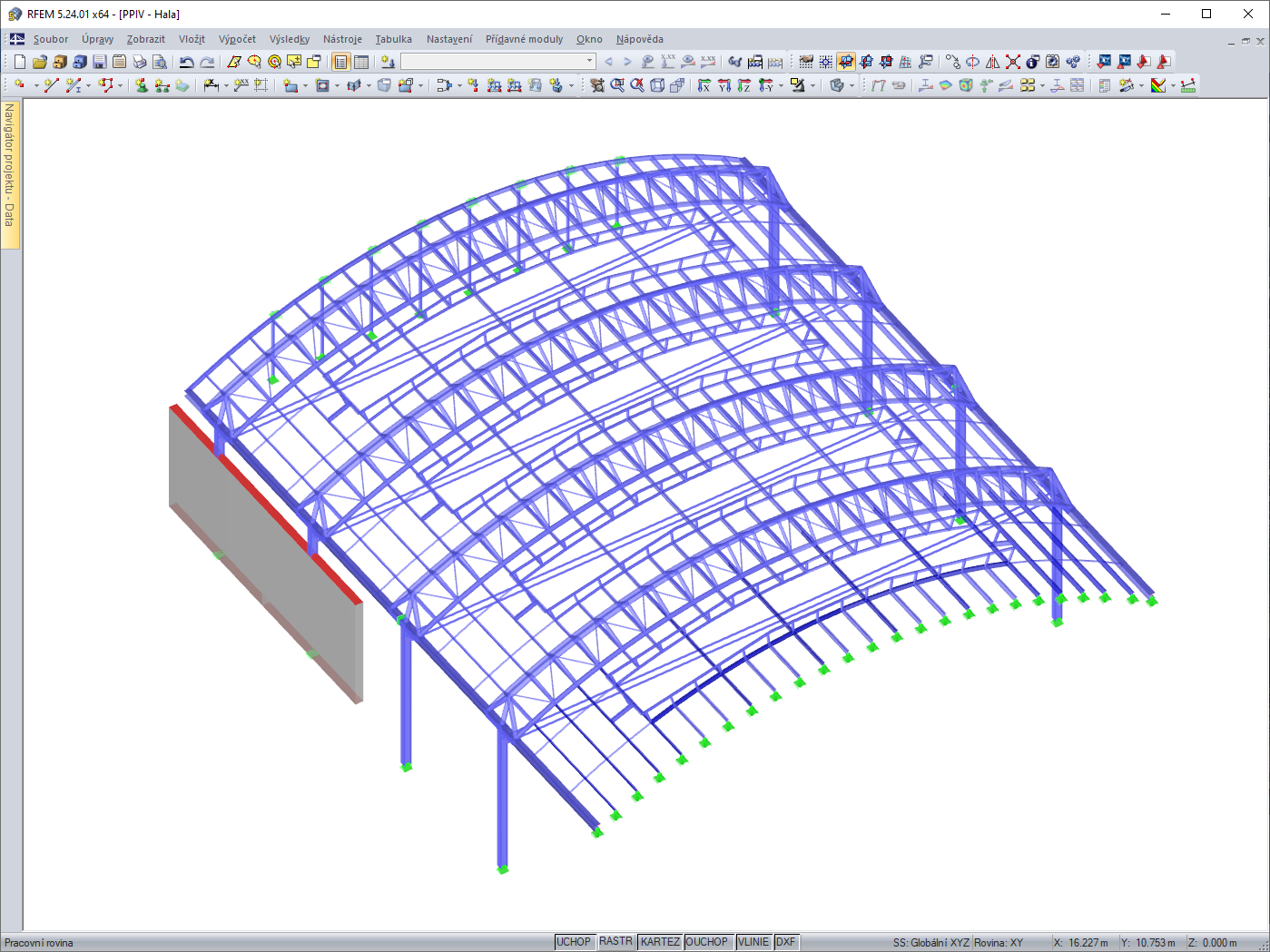 Steel Hall RFEM Model