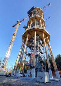 Lookout Tower in Schömberg During Construction (© Ingenieurbüro Braun GmbH & Co. KG)