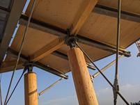 Timber Column to Platform Pinned Connection (© Ingenieurbüro Braun GmbH & Co. KG)