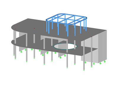 Reinforced Concrete Building with Attached Steel Structure