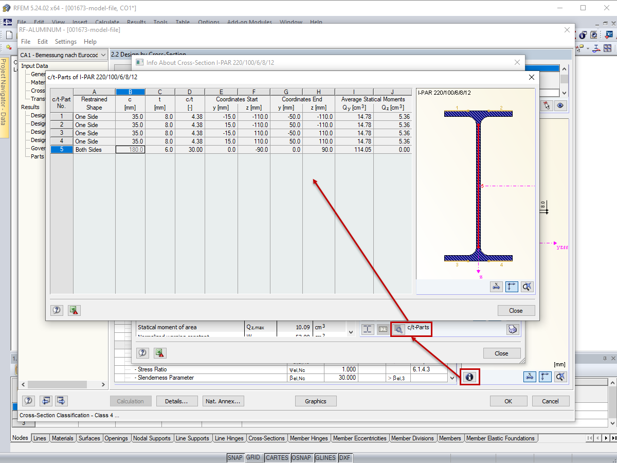 c/t-Parts Dialog Box