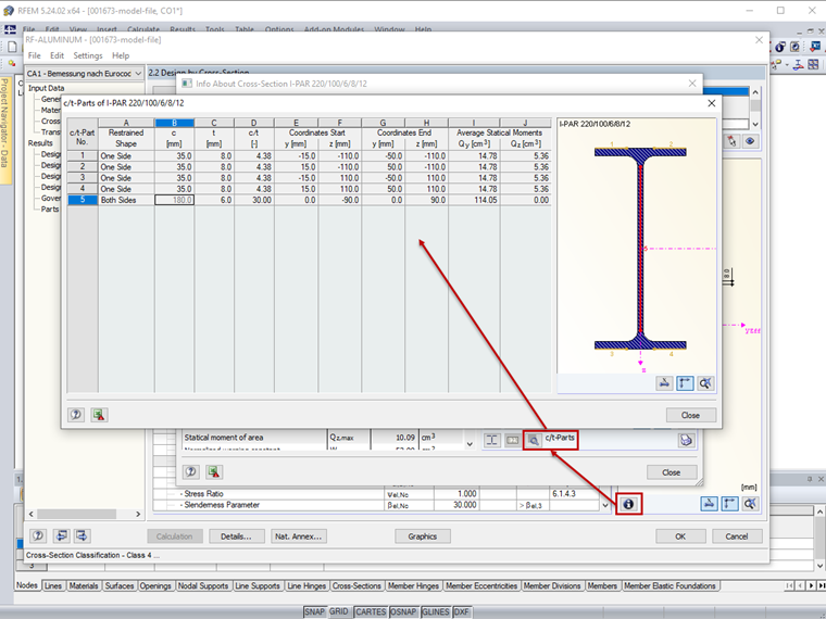c/t-Parts Dialog Box