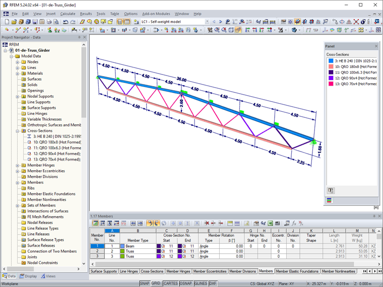 System, Dimensions, and Cross-Sections