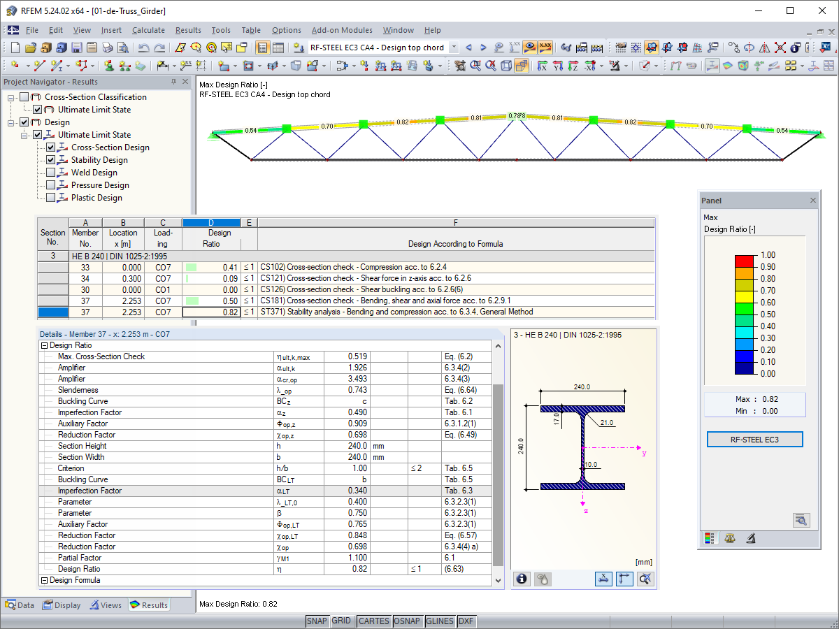 Stability Analysis of Upper Chord