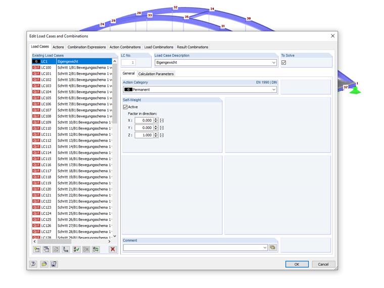 Generated Load Cases
