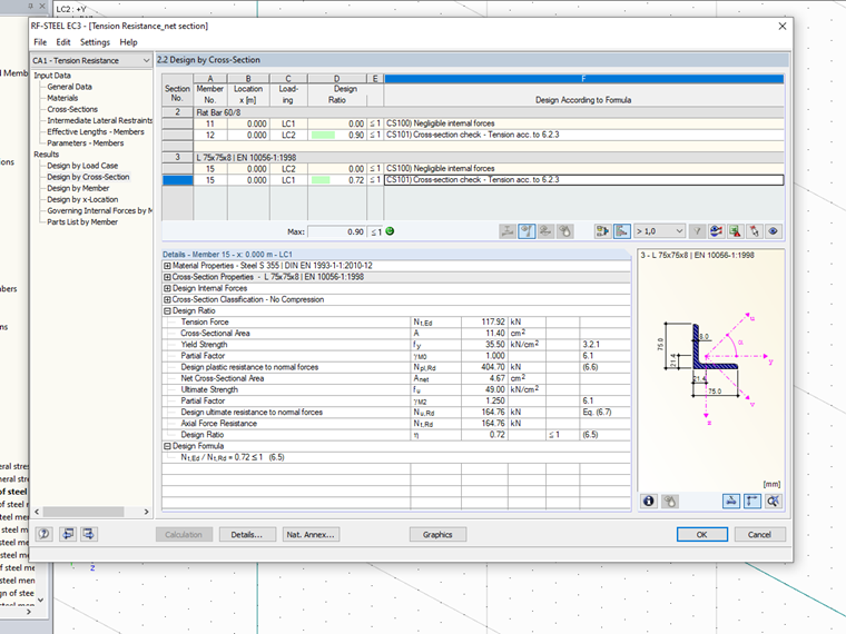 Result for Crossing 2 in RF-STEEL EC3