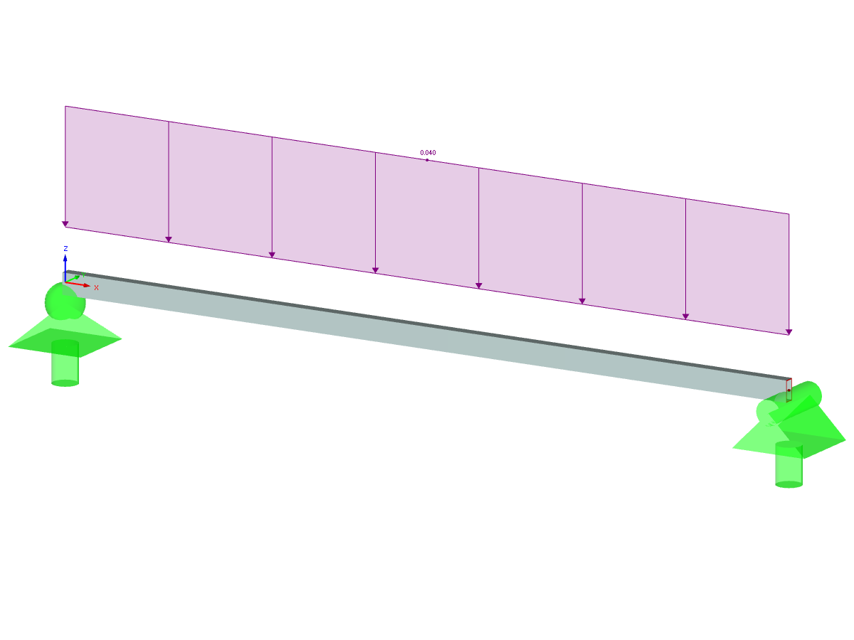 Beam with Lateral-Torsional Buckling According to ADM