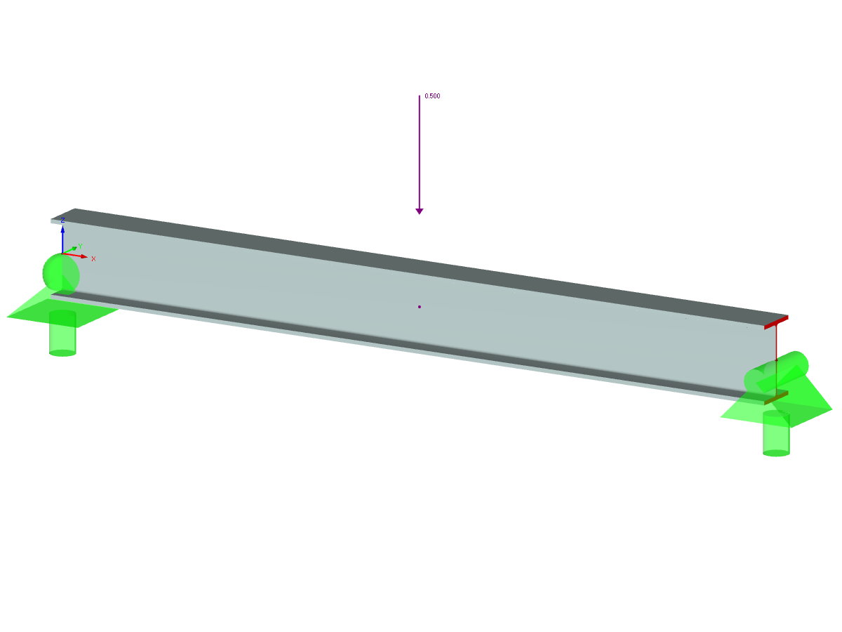 Beam with Lateral-Torsional Buckling According to ADM