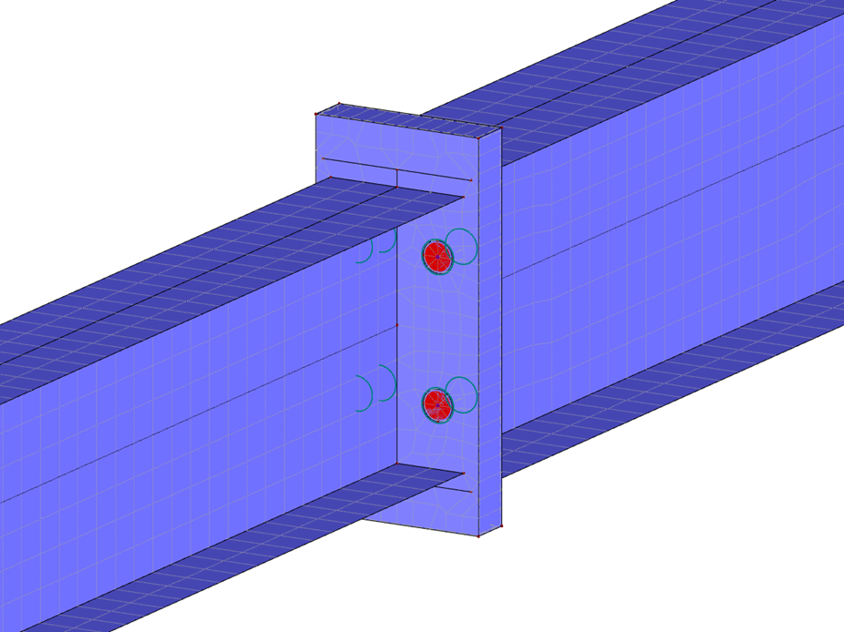 Rigid Beam Connection with Contact Solid