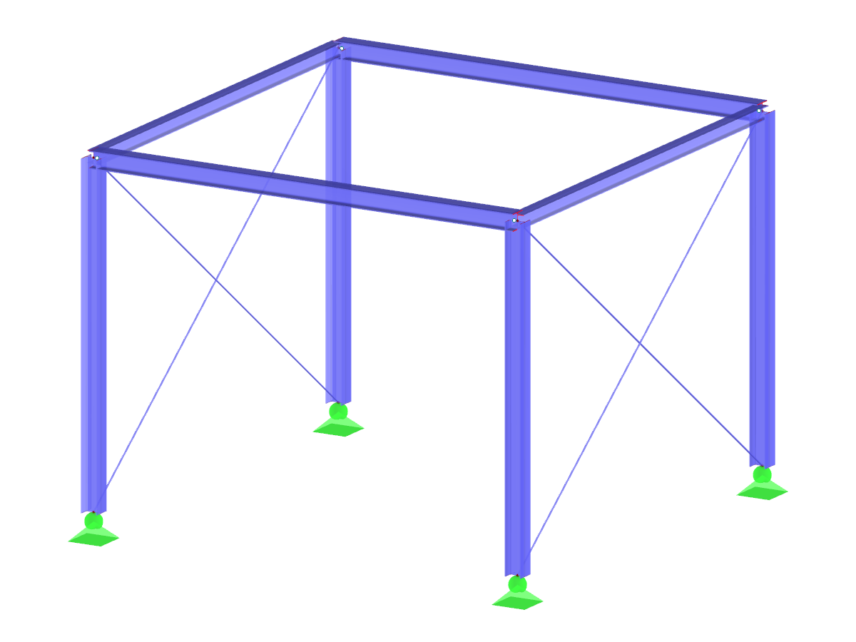 Steel Frame Structure with Bracing