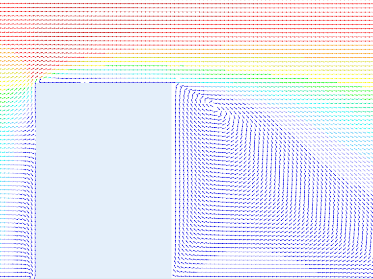 Wind Flow Direction Around Building