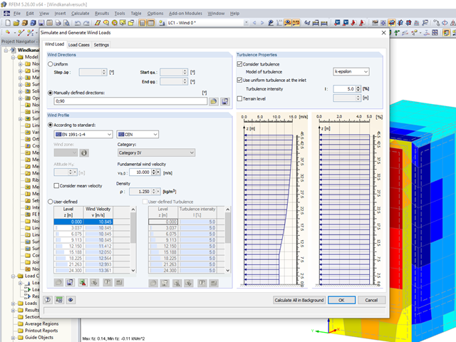 Wind Description in Interface with RWIND Simulation