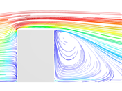 Wind Flow Around Building, Side View