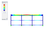 Steel Hall with Flat Buckled Duopitch Roof, X-Axis Direction View, Deformation