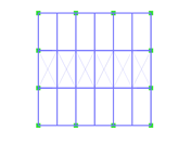 Steel Hall with Flat Buckled Duopitch Roof, Z-Axis Direction View
