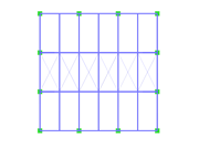 Steel Hall with Flat Buckled Duopitch Roof, Z-Axis Direction View