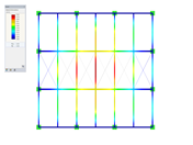 Steel Hall with Flat Buckled Duopitch Roof, Z-Axis Direction View, Deformation