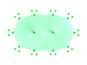 Tent Roof with Two Cone Tips, Z-Axis Direction View 