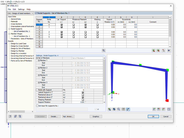 Entering Nodal Supports
