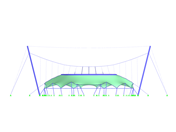 Suspended Membrane Roof, Y-Axis Direction View