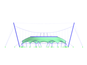 Suspended Membrane Roof, Y-Axis Direction View