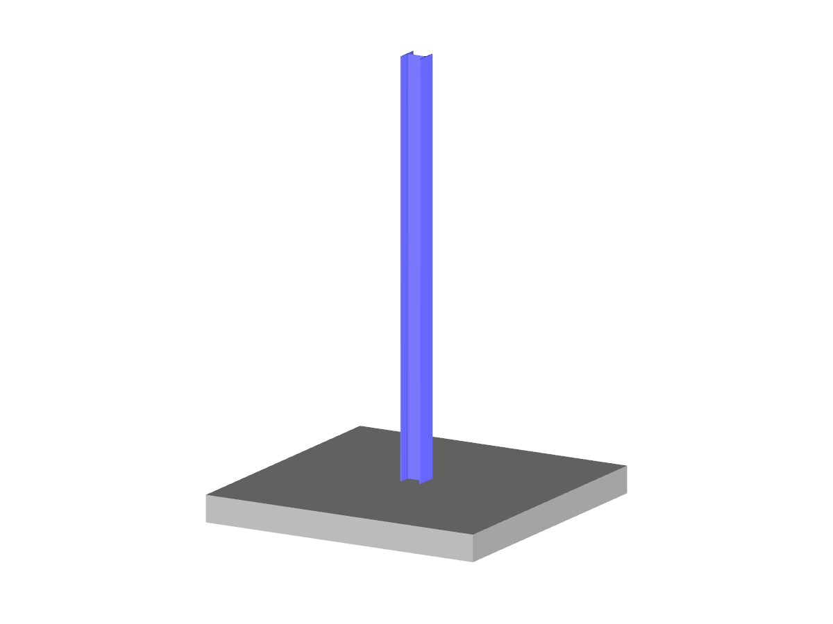 Steel Column in Concrete Foundation